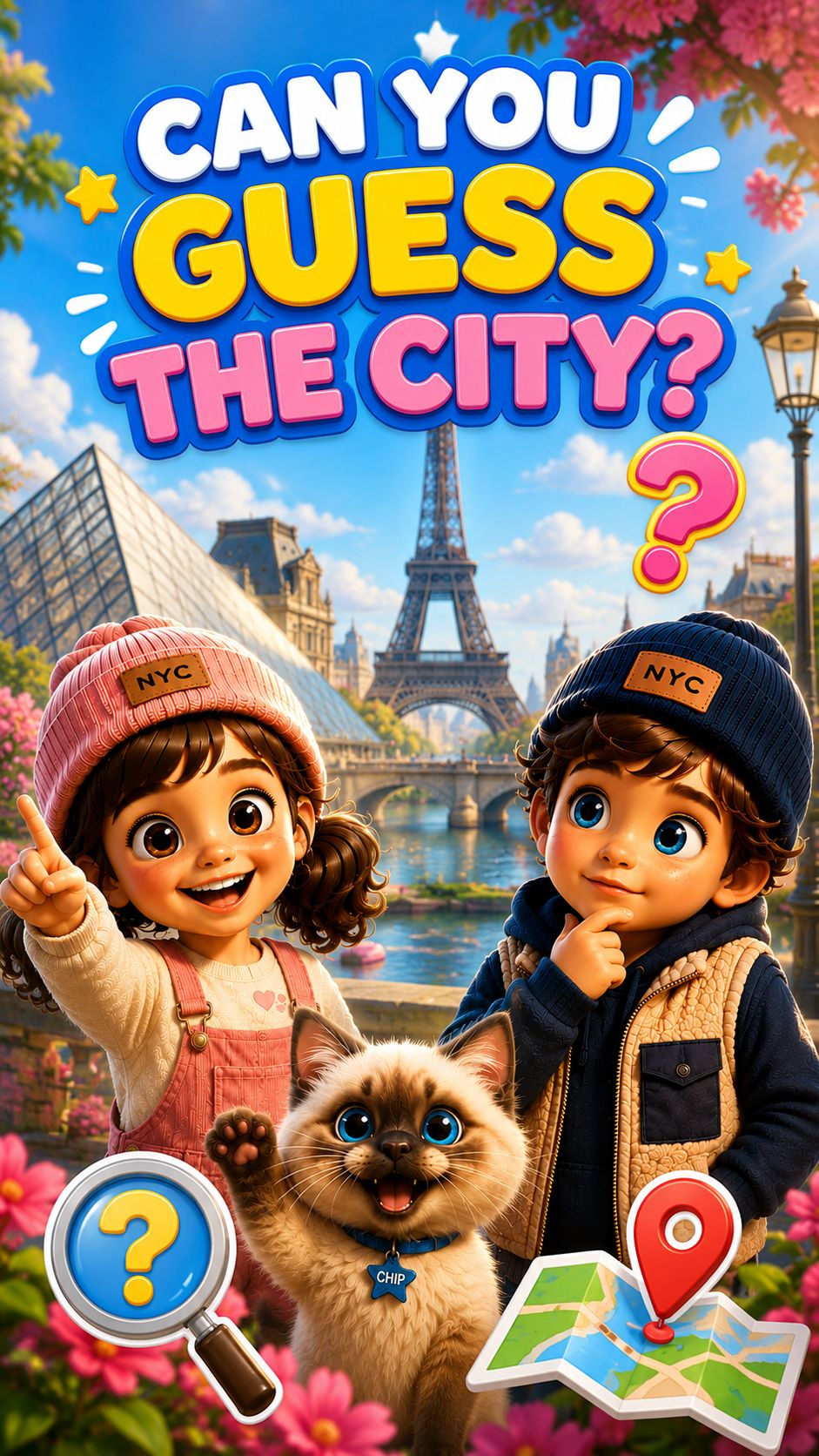 Сможешь угадать этот город? 🌍🗼 | География для детей | Викси и Дрю #Shorts