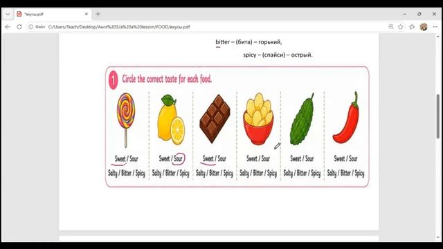 Taste - 5 видов вкуса