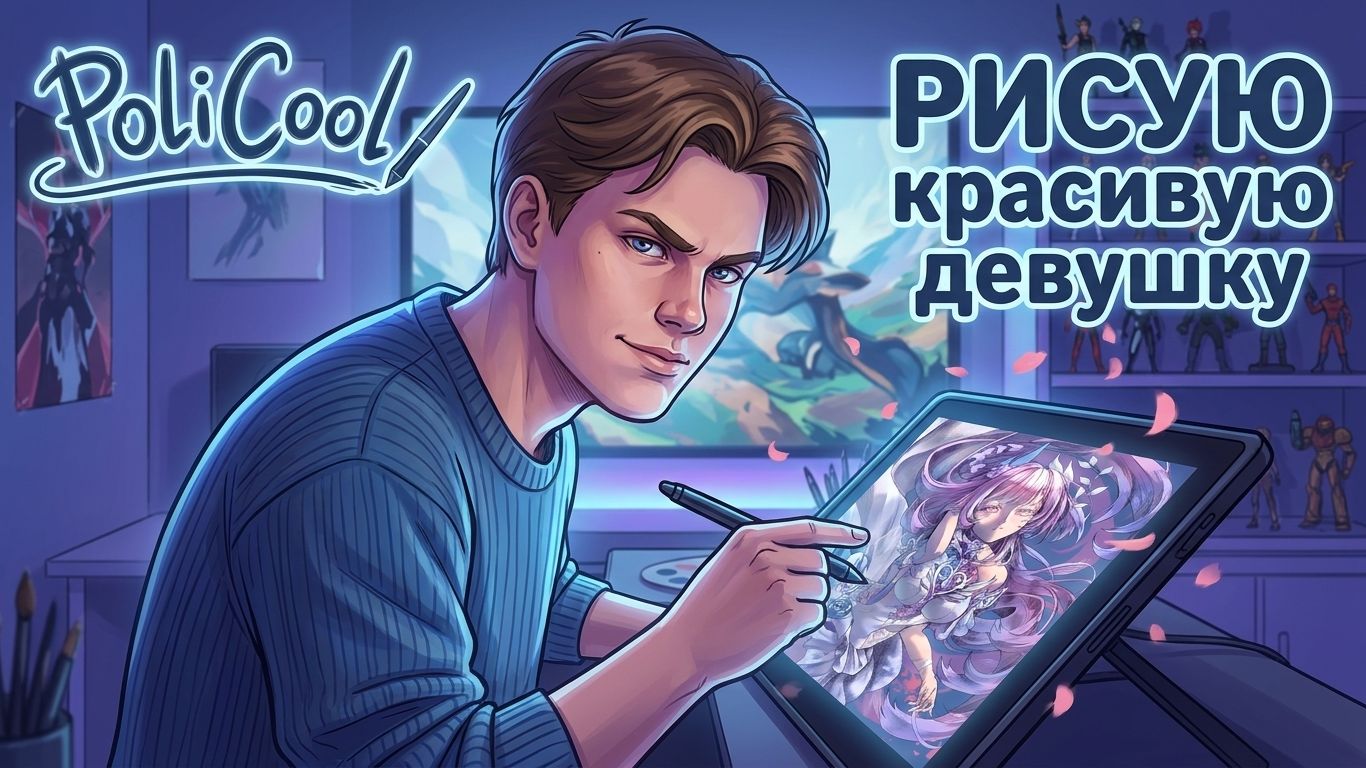 РИСУЮ красивую девушку - спидпэинт