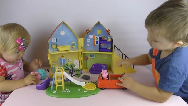 PEPPA PIG. Дом ПЕППЫ Открывается и Играем Peppa Pig