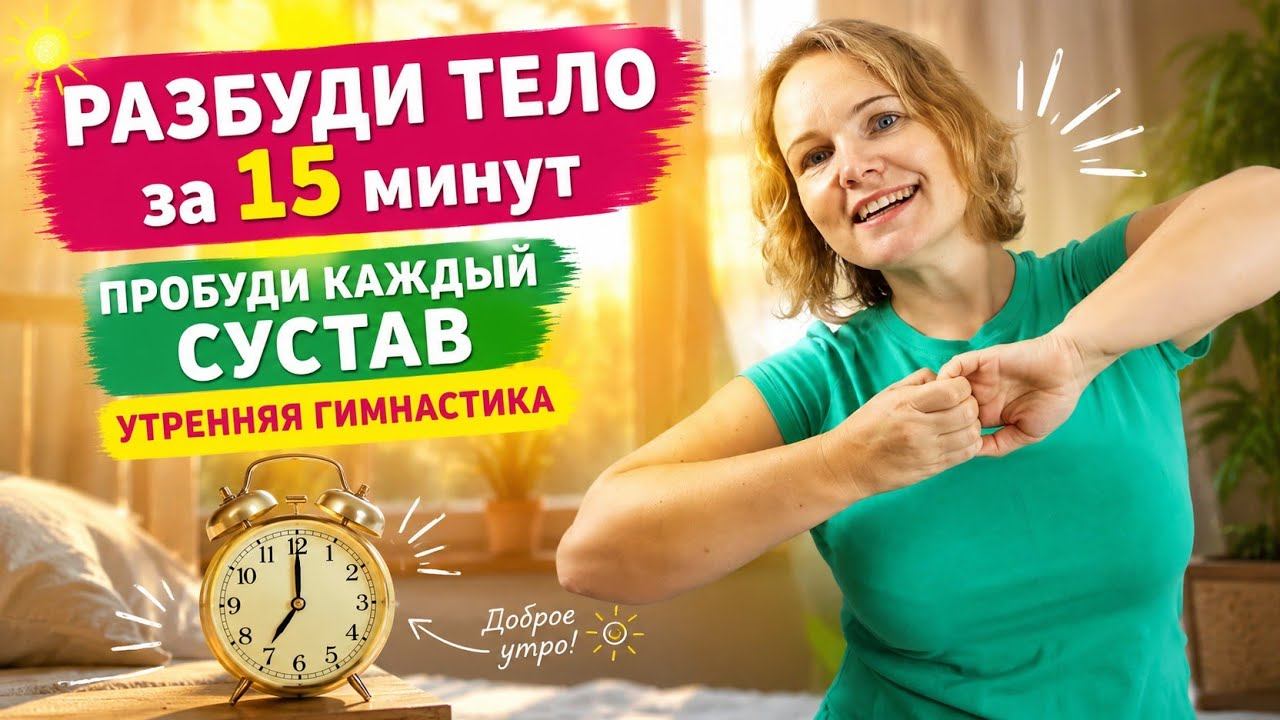 Разомни всё тело с утра! Мягкая зарядка для суставов и бодрости