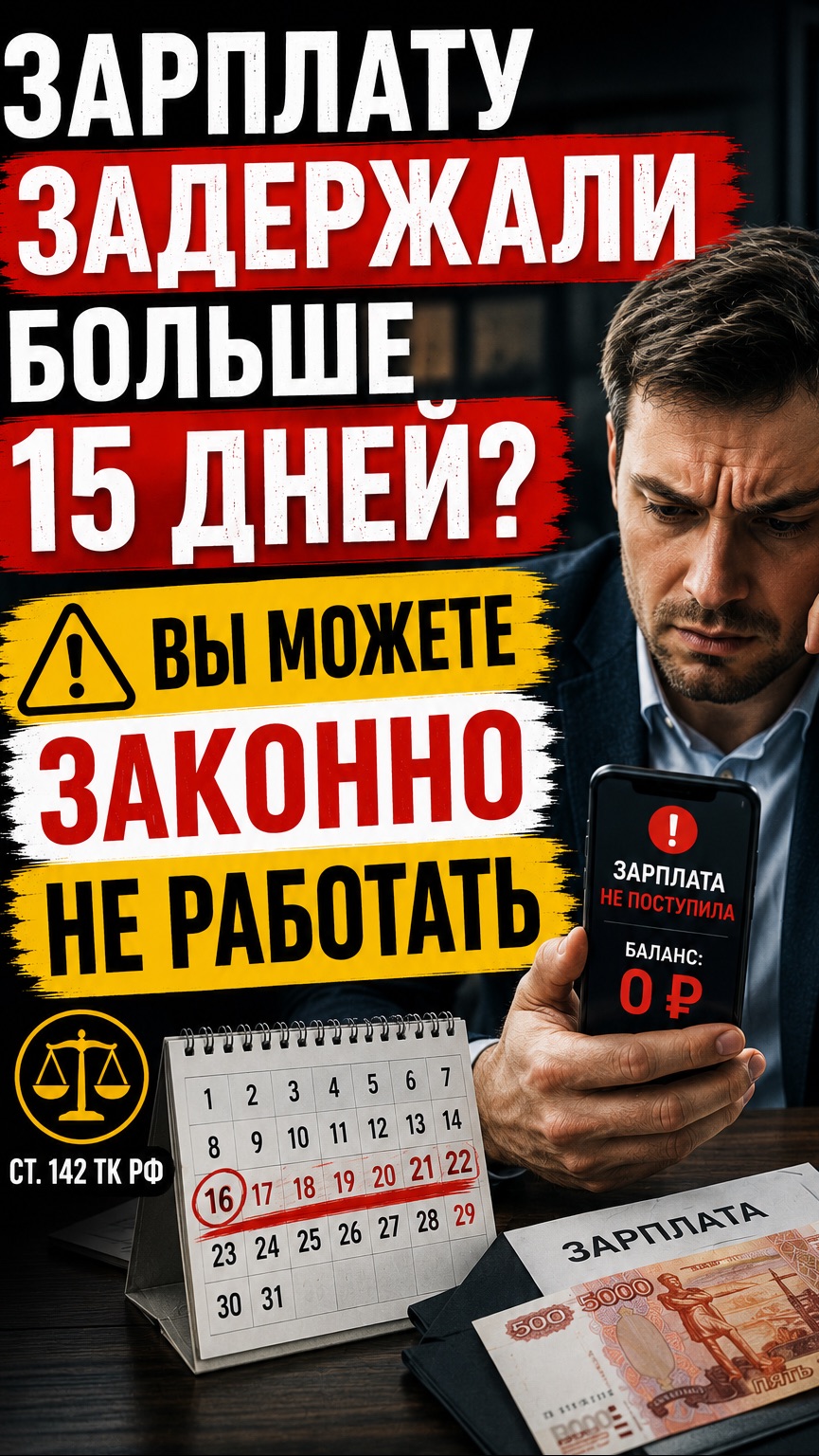 Зарплату задержали больше 15 дней? Вы можете законно не работать
