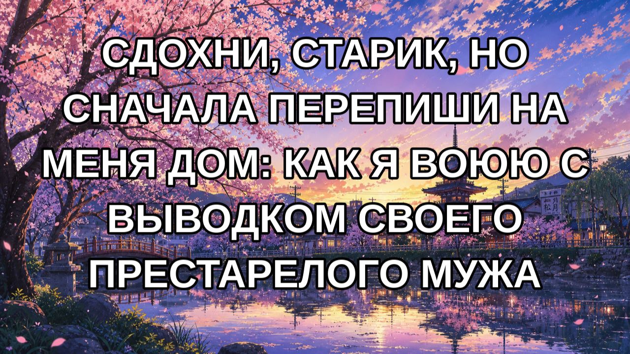 Сдохни, старик, но сначала перепиши на меня дом: как я воюю с выводком своего престарелого мужа