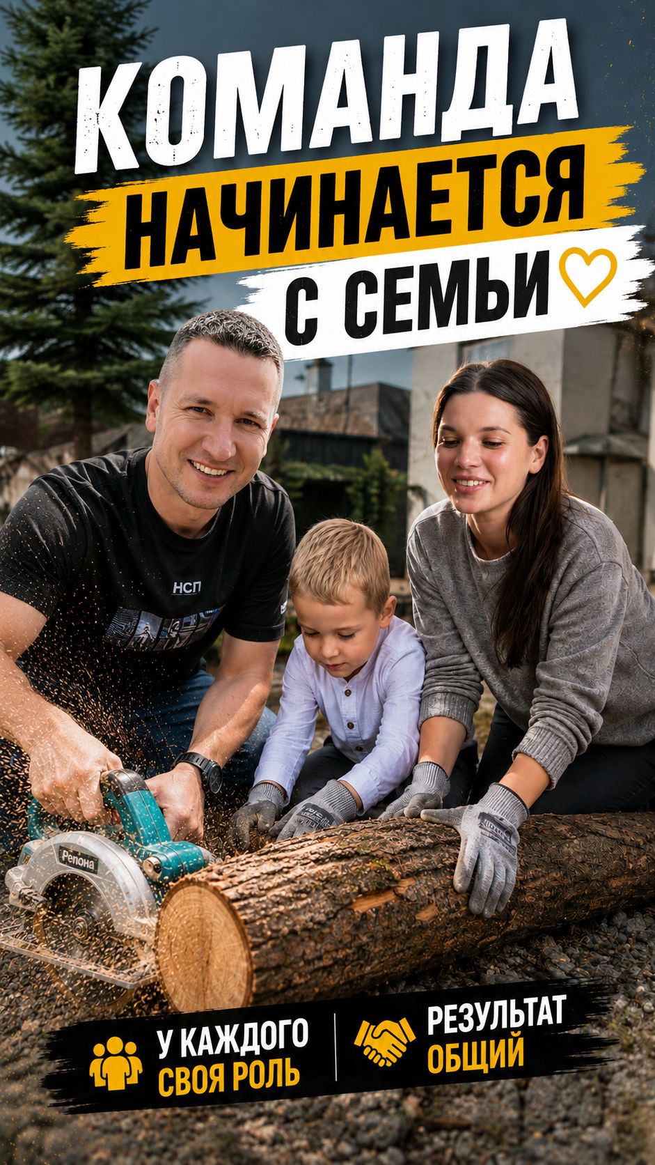 Командная работа начинается с семьи! 