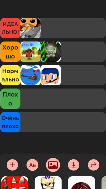 Тир лист рутуберов