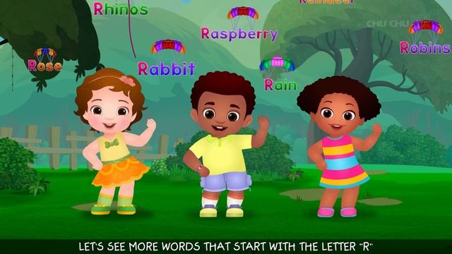 ChuChu TV Учим английский - это весело  Песня про букву R  Фонетика и слова для дошкольников