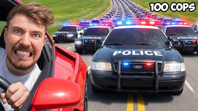 Сбеги от 100 полицейских, выиграй 500 000 долларов! [Mr Beast] мистер бист