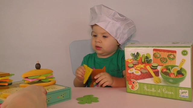 Готовим Игрушечные Бутерброды и Салат Распаковка Набора