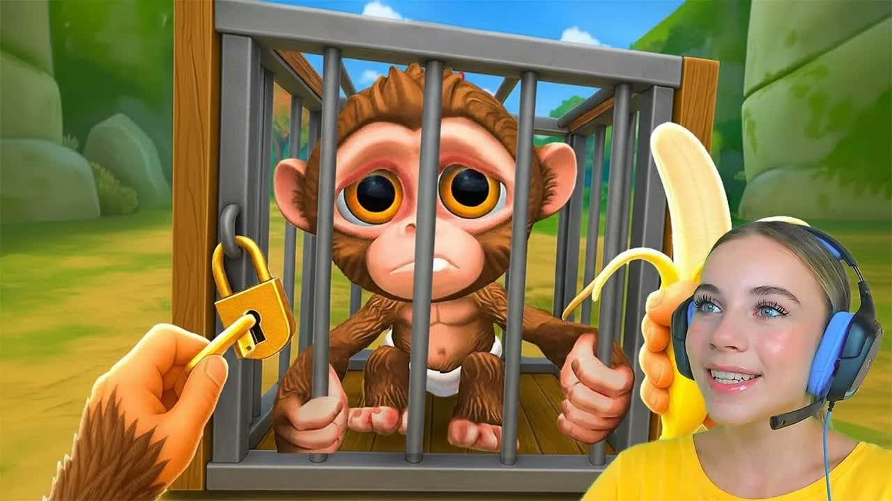 ПОМОГАЮ ОБЕЗЬЯНКЕ СБЕЖАТЬ ИЗ ЗООПАРКА! I Am Monkey VR