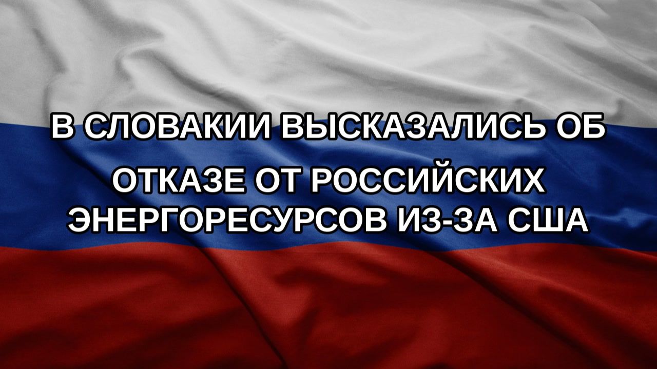В Словакии высказались об отказе от российских энергоресурсов из-за США