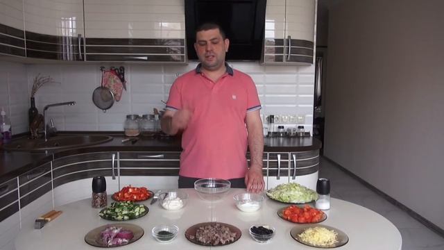 Вкуснейший Салат С Овощами Говядиной!