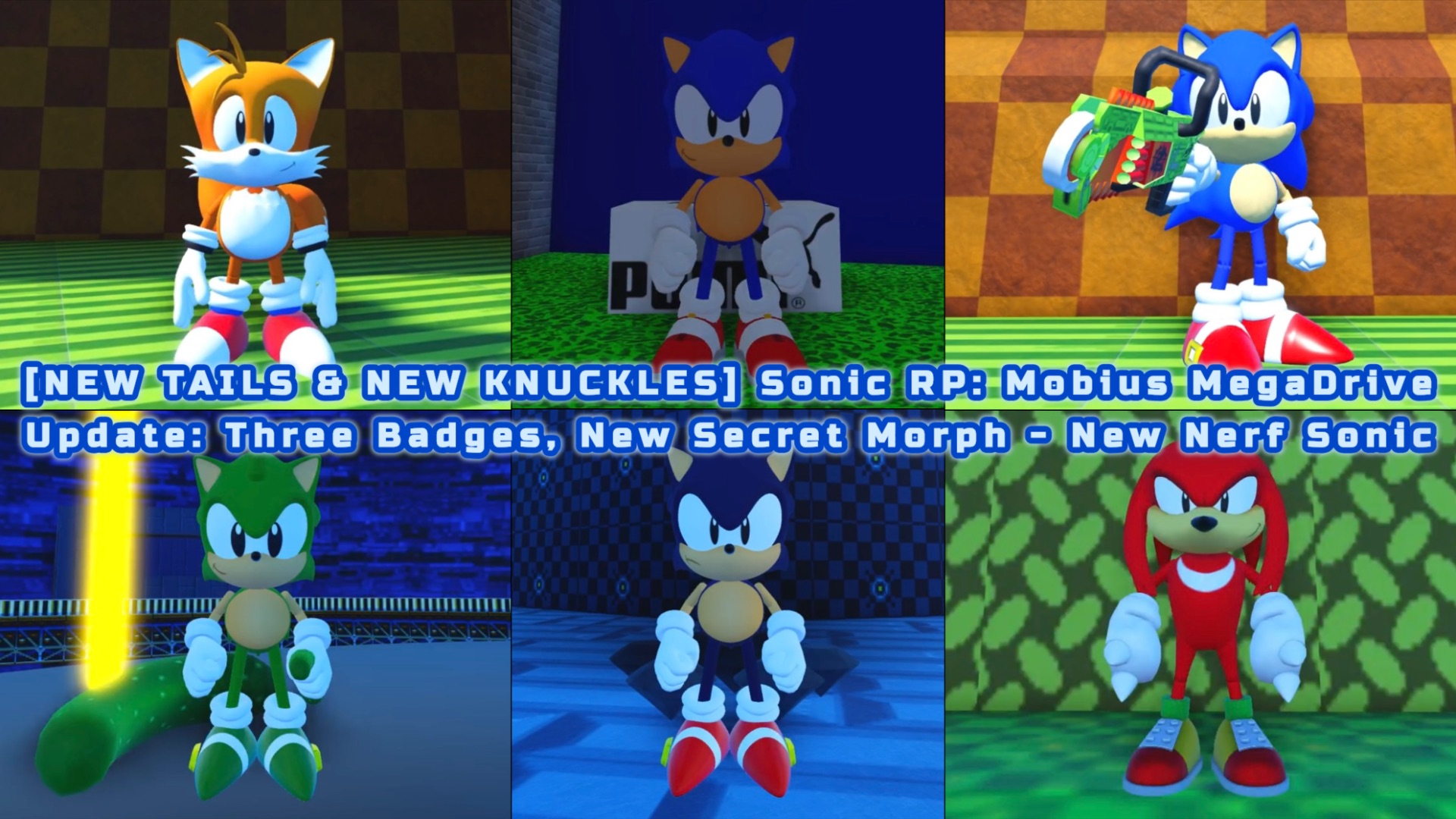 ROBLOX (#757; [NEW TAILS & KNUCKLES] Sonic RP: Mobius MegaDrive | 3 Badges, Secret Morph Nerf Sonic)