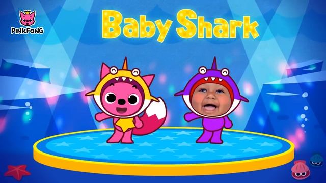 Танец Baby Shark с детьми в костюмах акул!  Песни о животных  Песни PINKFONG для детей
