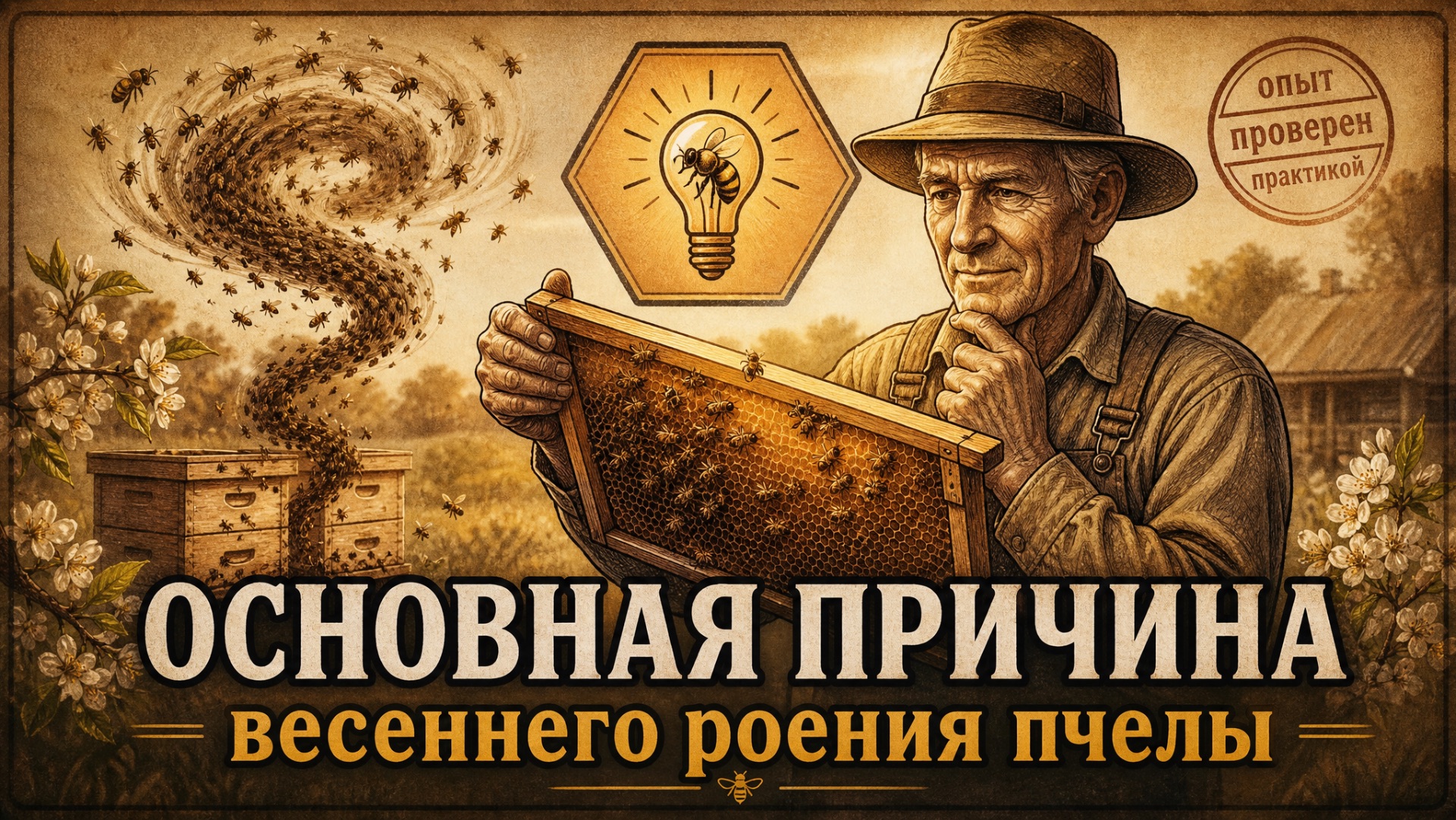 Основная причина ВЕСЕННЕГО РОЕНИЯ пчелы