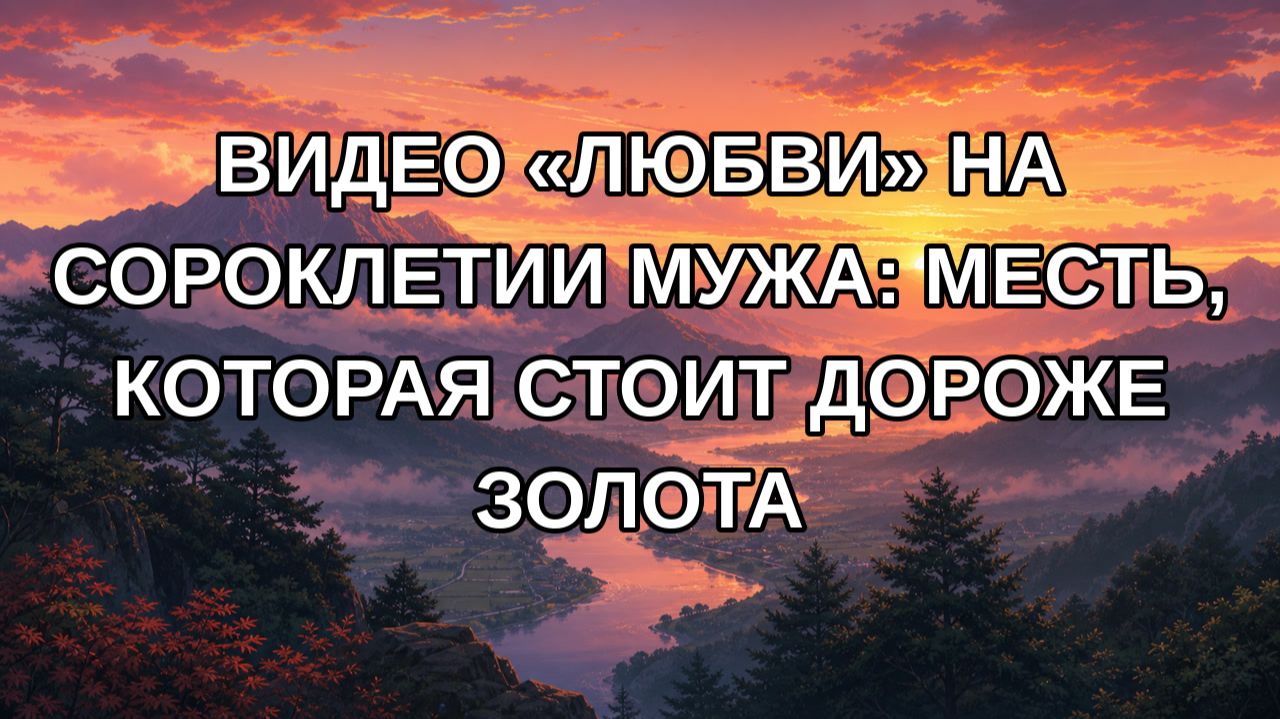 ВИДЕО «ЛЮБВИ» НА СОРОКЛЕТИИ МУЖА: МЕСТЬ, КОТОРАЯ СТОИТ ДОРОЖЕ ЗОЛОТА