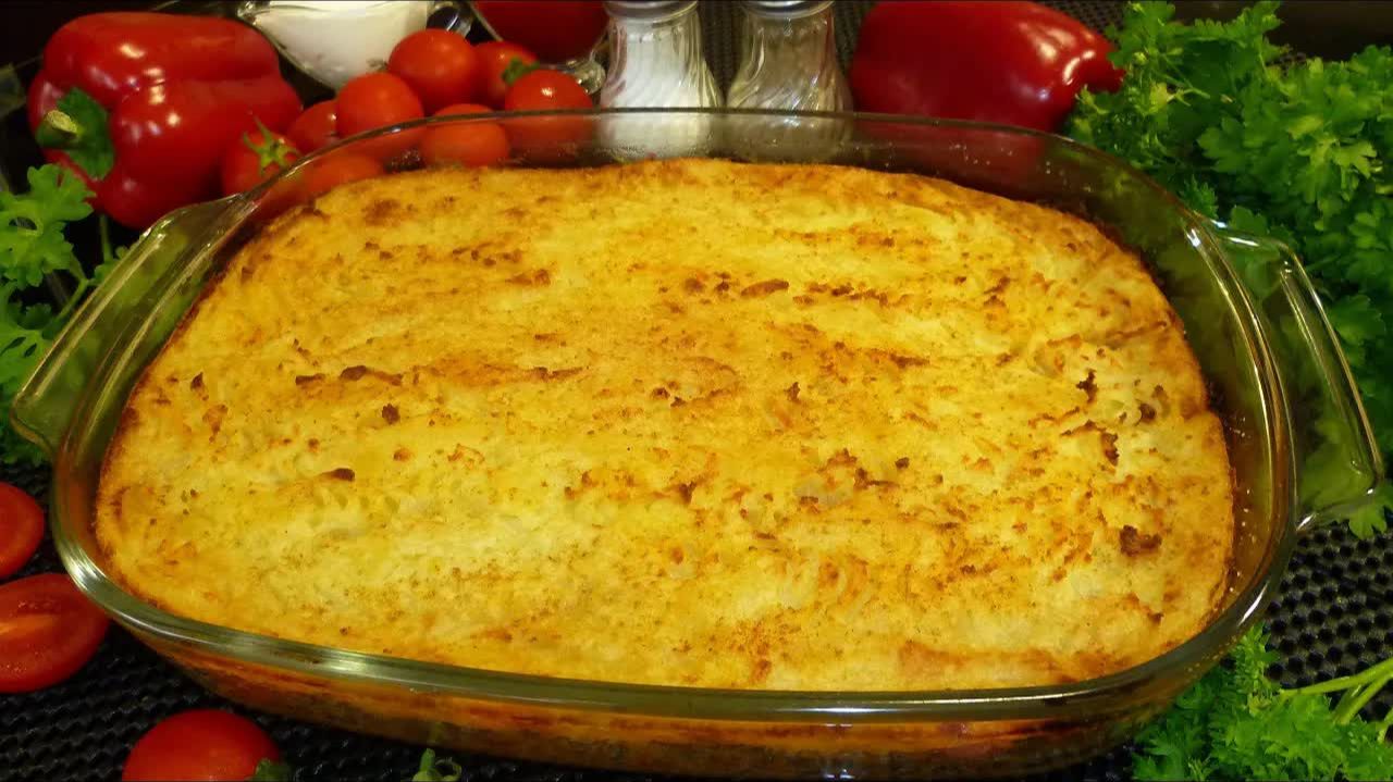 Это очень вкусно! КАРТОФЕЛЬНАЯ ЗАПЕКАНКА С МЯСНЫМ ФАРШЕМ. ВКУСНОТА из фарша и картофеля