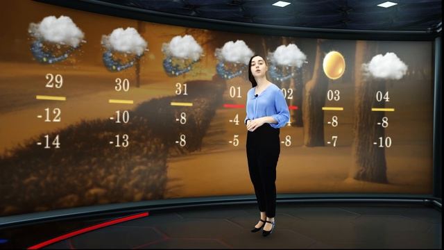 Новогодний прогноз погоды 2022 от ТВ-студии школы ❄️ | ТВ студия и 3D-графика в Академии CINEMATIC