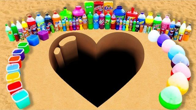 Как приготовить гигантское сердце из конфет Orbeez, Mtn Dew, шариков Ranbow, Fanta, Pepsi, Coca Cola