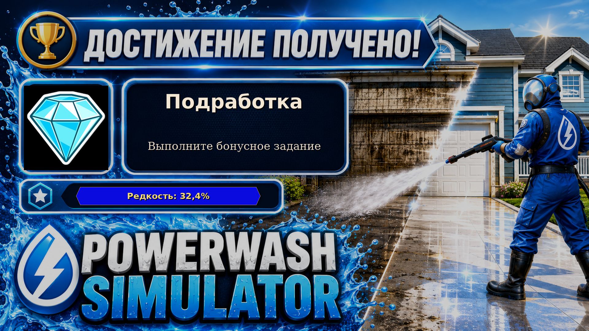 38. PowerWash Simulator  Подработка  Марсоход на Марсе  Достижение 38100
