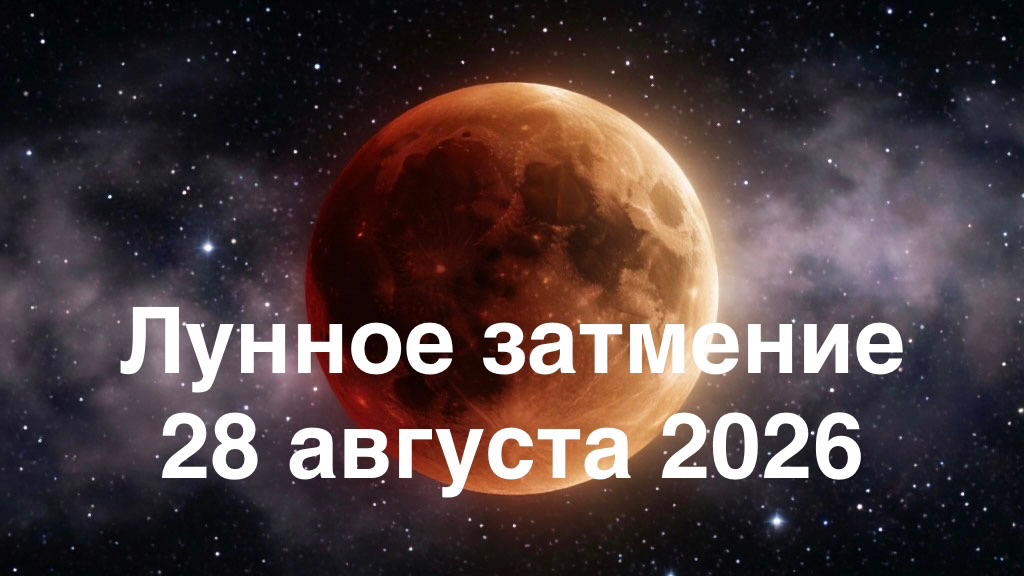 Лунное затмение 28 августа 2026