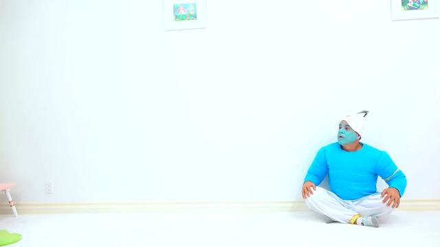 Настя в роли Жасмин и папа в роли Джина из лампы Аладдина