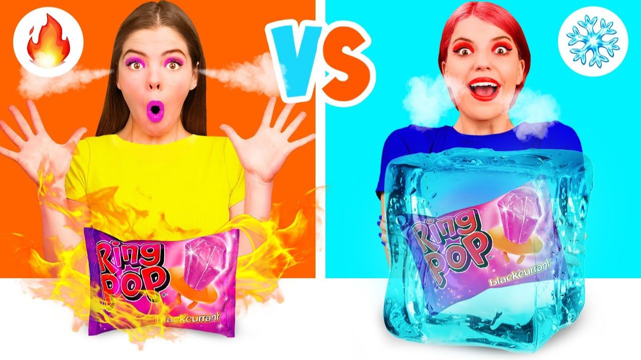 Холодная или Горячая Еда Челлендж # Сумасшедший Челлендж от DaZaZa Challenge