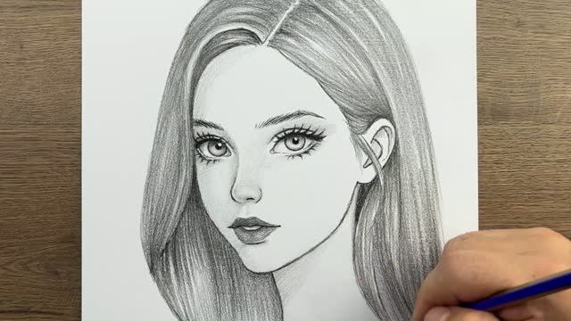 Как легко нарисовать красивую девушку карандашом
