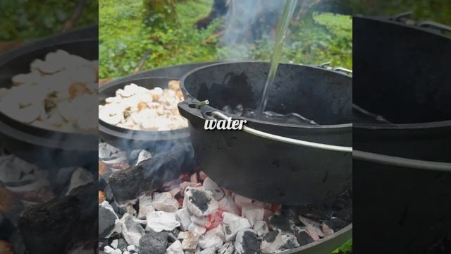 Спагетти, приготовленные в лесу
