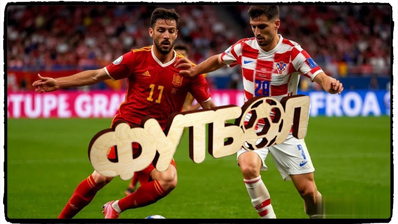 Главная интрига 1/8: Хорватия против Испании  / играем в футбол