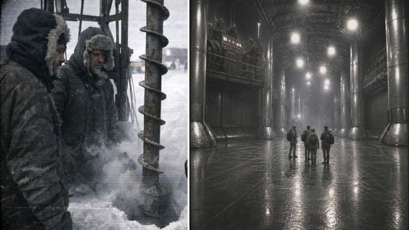 В 1979 году подо льдами  Антарктиды обнаружили металлические залы неизвестного назначения
