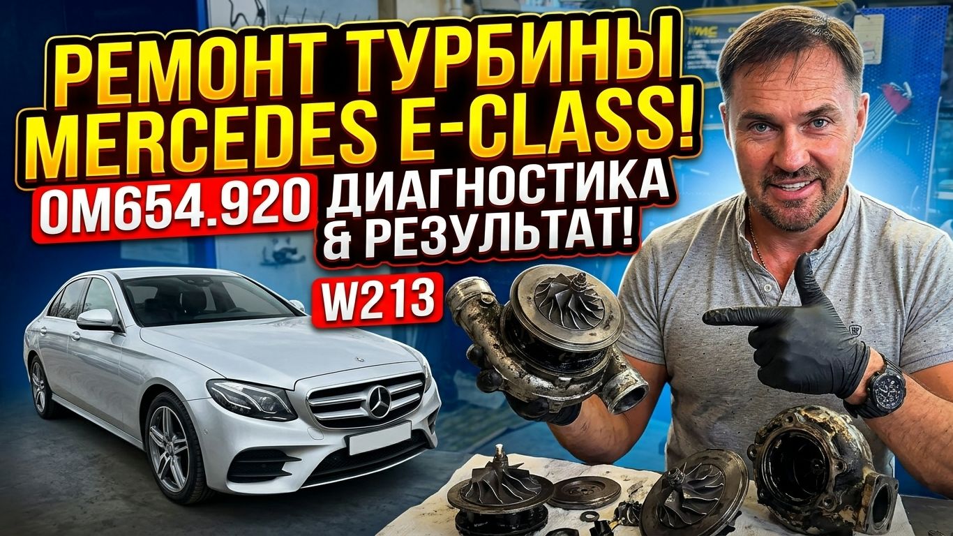 Ремонт турбины от Mercedes-Benz OM654.