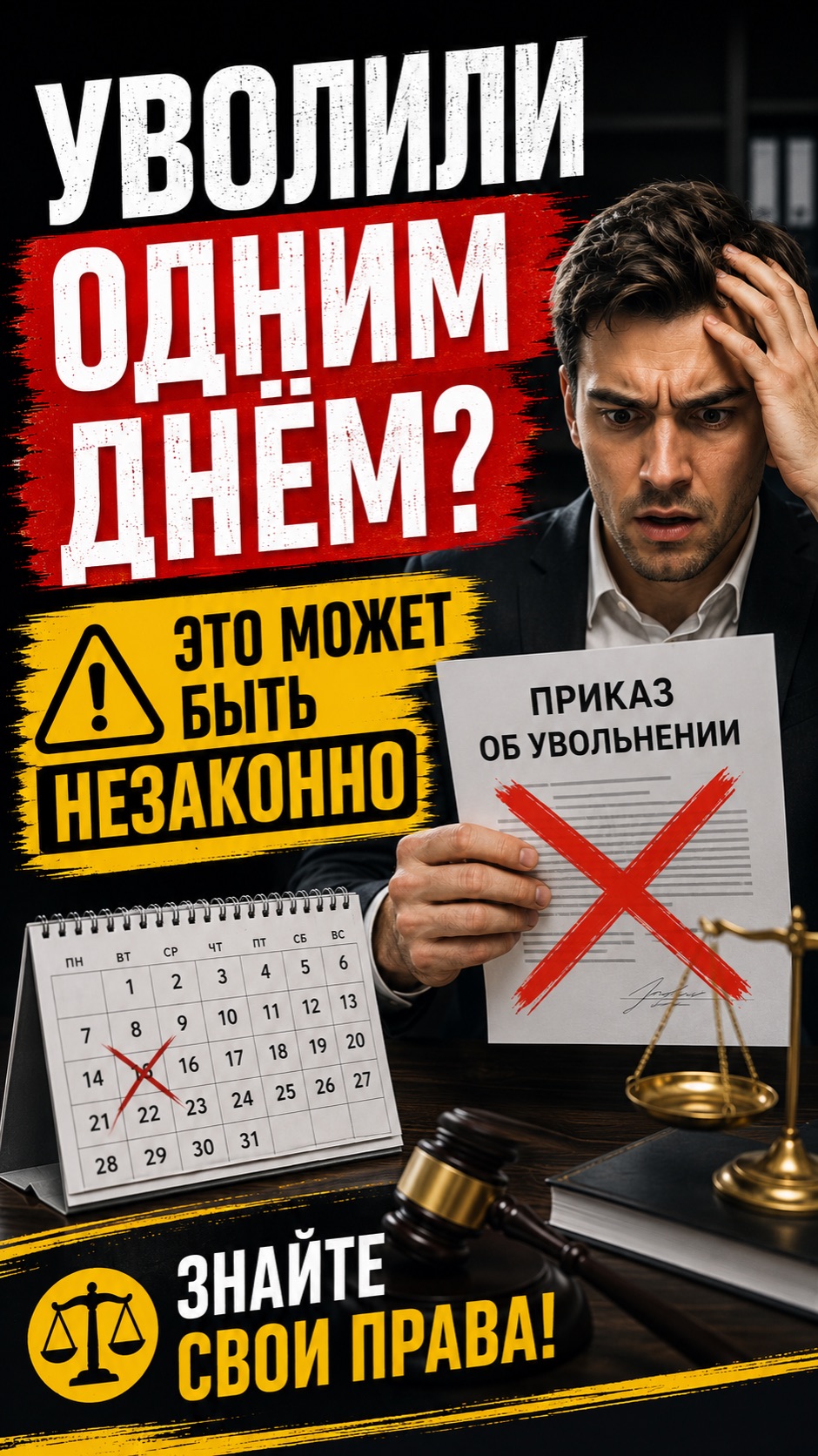 Уволили одним днем Это может быть незаконно