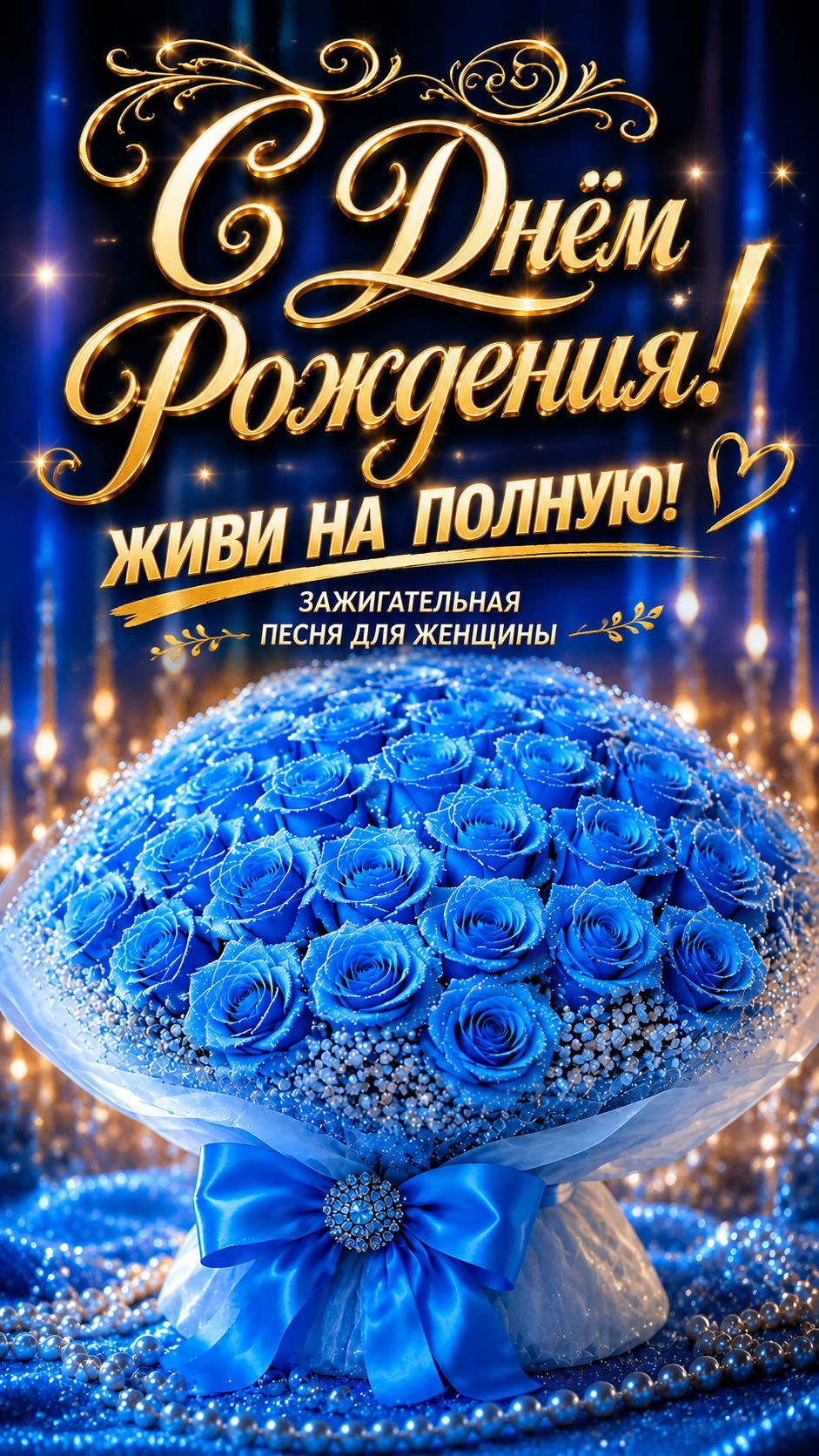С Днём Рождения женщине! 🔥 Весёлое поздравление 🎉 Живи на полную!  #Shorts