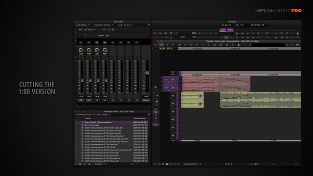 Lesson 27- Cutting the 1-00 Version – Part 2 – Film Editing Pro