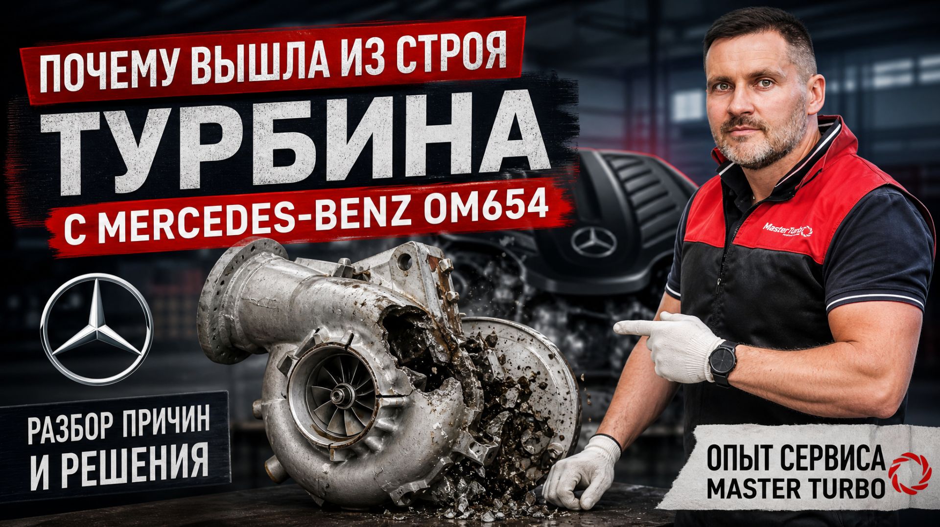 Почему вышла из строя турбина от Mercedes-Benz OM654? Процесс ремонта турбины