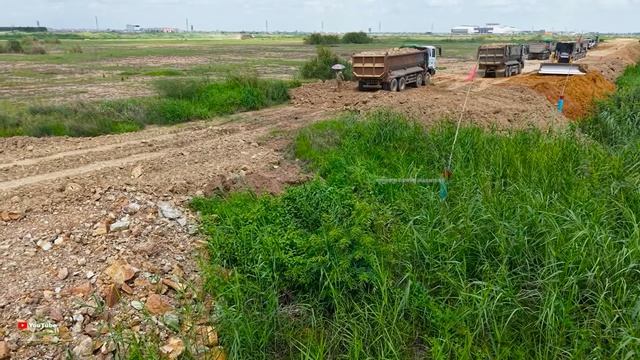 Epic Wow Start NEW !! Field_ Distant Land Spread On Level Mak Road Action Connect & Trucks Vs Dozer