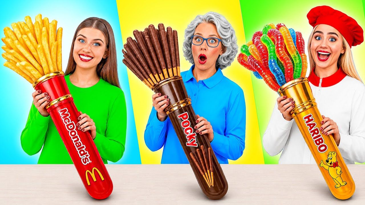 Кулинарный Челлендж# Я против Бабушки # Удивительные Креативные Трюки Candy DO