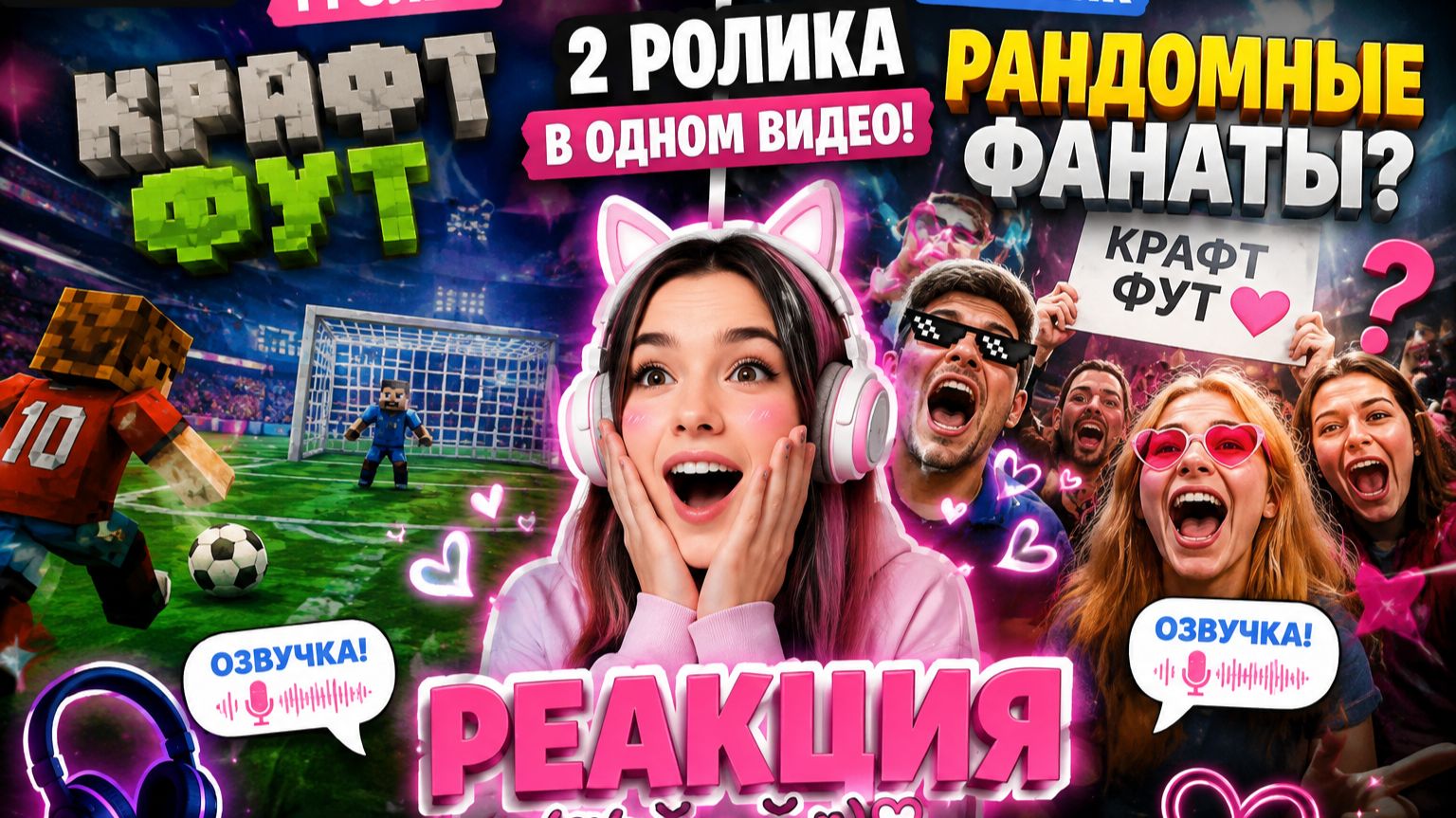 КРАФТ ФУТ и РАНДОМНЫЕ ФАНАТЫ! 😱 (С ОЗВУЧКОЙ! 2 РОЛИКА В ОДНОМ ВИДЕО!) 💕 Реакция