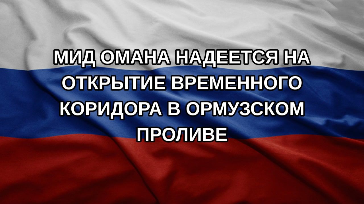 МИД Омана надеется на открытие временного коридора в Ормузском проливе