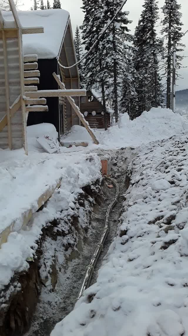 Прокладка водопровода в -35 градусов