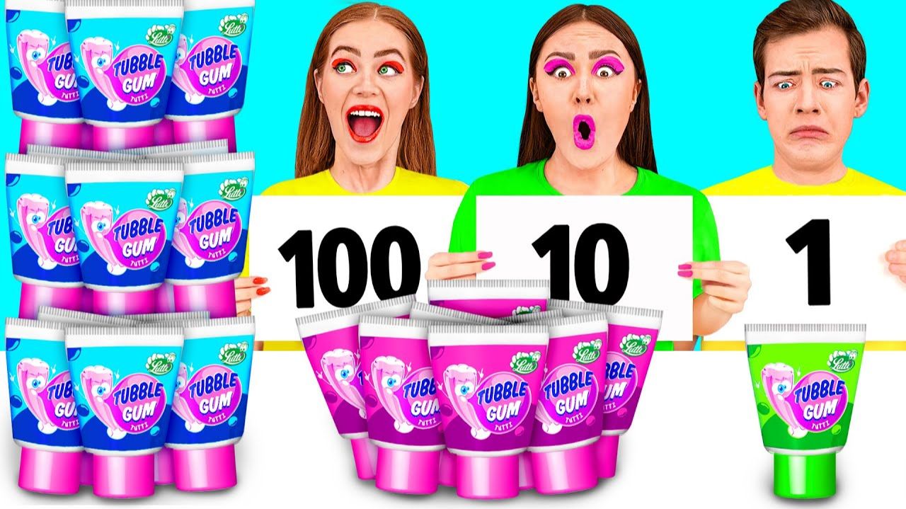 100 Слоев Еды Челлендж # Вкусные Кухонные Лайфхаки от Fun Fun Challenge