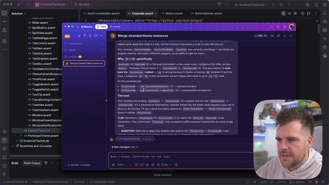 #10 Единая система токенов для всей темы Avalonia  с использованием  ИИ