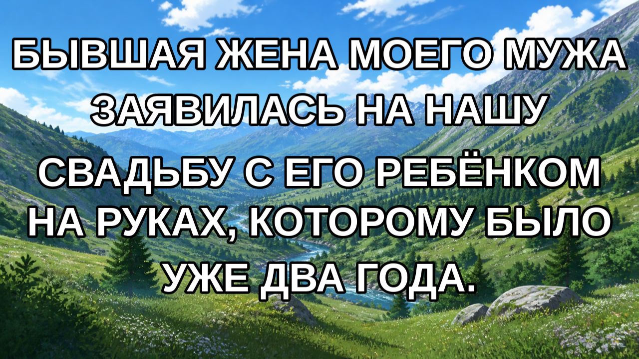 БЫВШАЯ ЖЕНА МОЕГО МУЖА ЗАЯВИЛАСЬ НА НАШУ СВАДЬБУ С ЕГО РЕБЁНКОМ НА РУКАХ, КОТОРОМУ БЫЛО УЖЕ ДВА ГО
