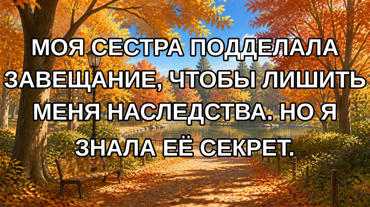 Моя сестра подделала завещание чтобы лишить меня наследства. Но я знала её секрет.