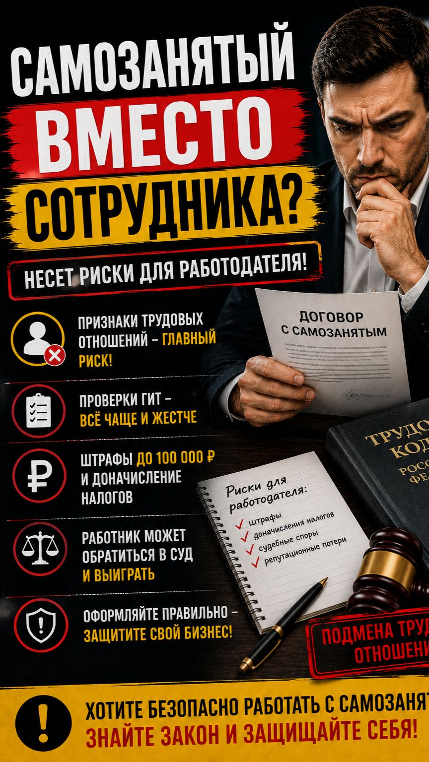 Самозанятый вместо сотрудника