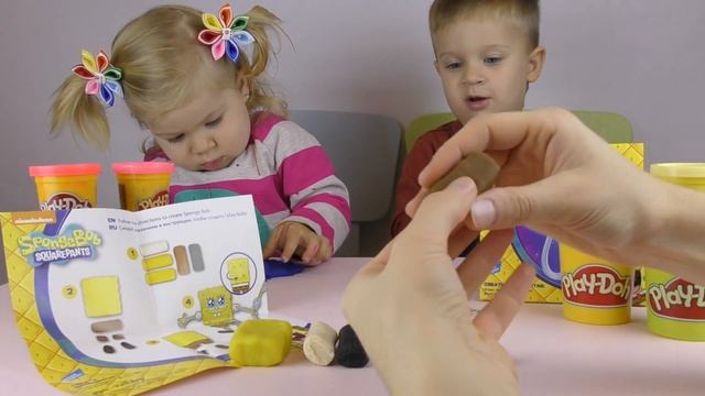 ★ Плей До СПАНЧ БОБ и Патрик Распаковка Набора Play Doh Spongebob Patrick Unboxing