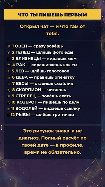 ЧТО ТЫ ПИШЕШЬ ПЕРВЫМ