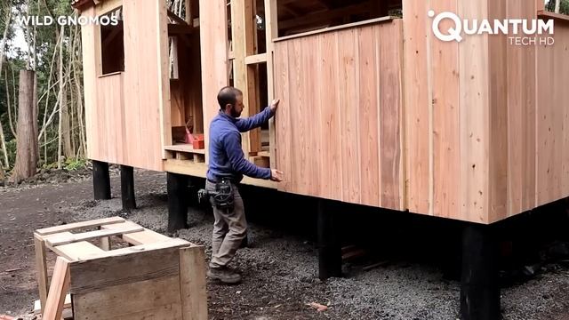Мужчина провел 100 ДНЕЙ, строя деревянный ДОМ на вулканическом острове | ОТ НАЧАЛА ДО КОНЦА By @Wild