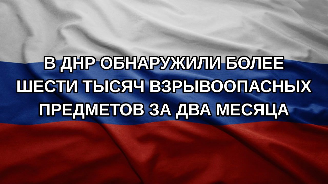 В ДНР обнаружили более шести тысяч взрывоопасных предметов за два месяца