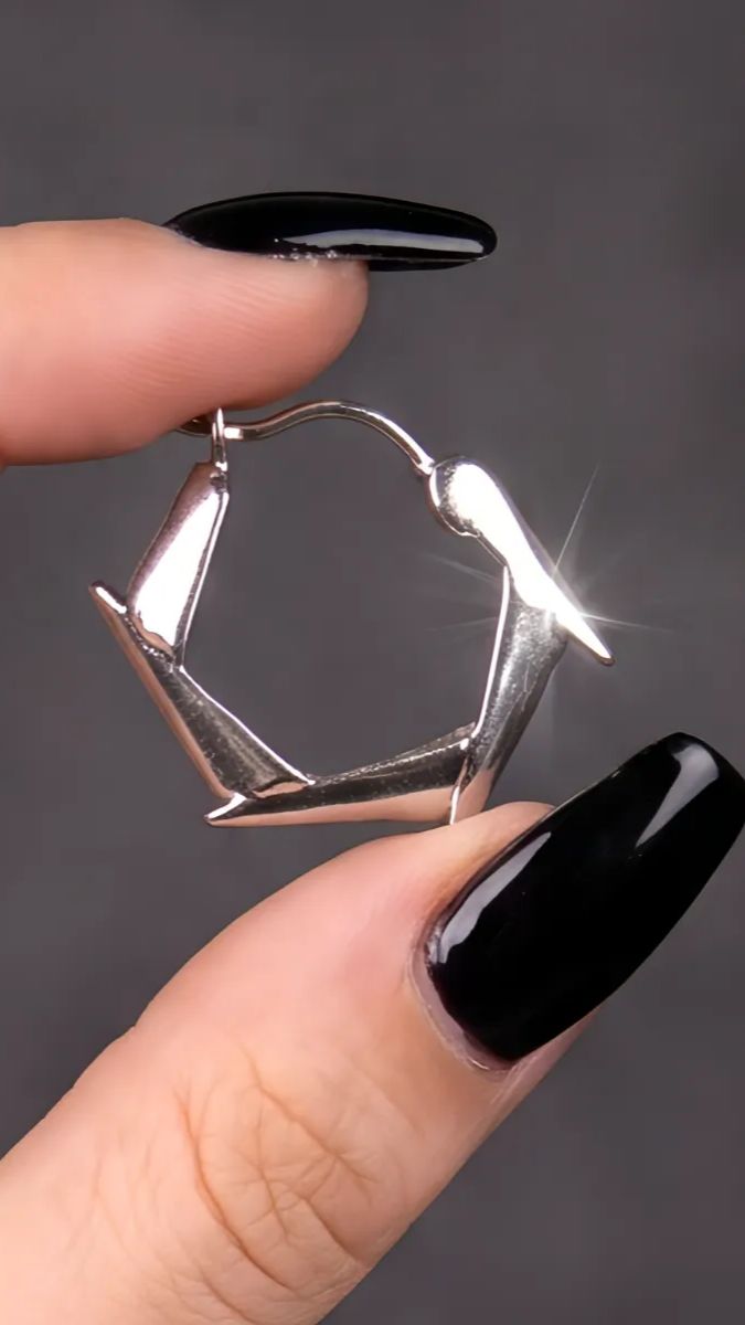 Серьги-булавки «Стальные соты» от StarfallShop